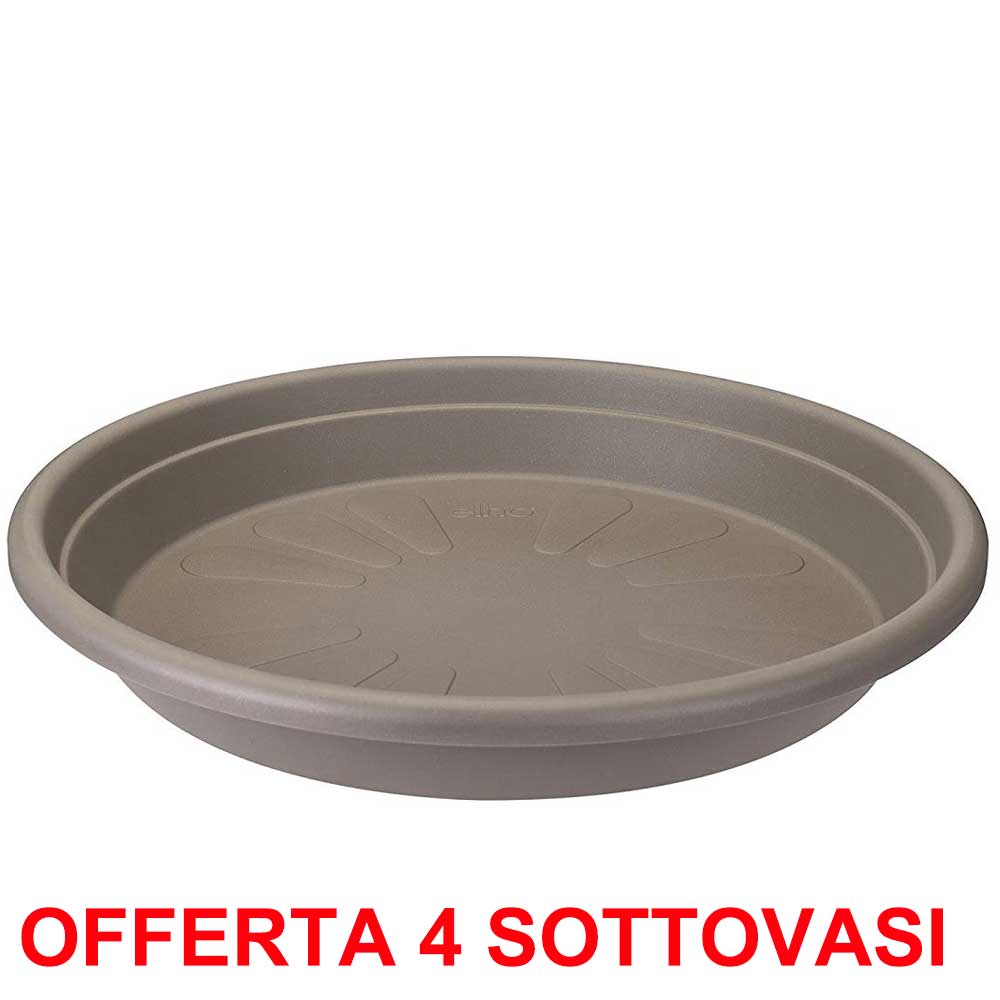 OFFERTA 4 SOTTOVASO UNIVERSAL SAUCER ROUND 25CM TAUPE