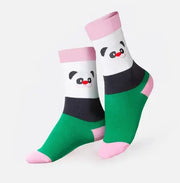 EAT MY SOCKS KIDS CALZINI LAZY PANDA - VERDE, ROSA E BIANCO