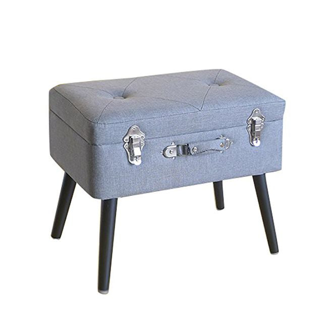 BAULETTO PUFF GRIGIO IN TESSUTO