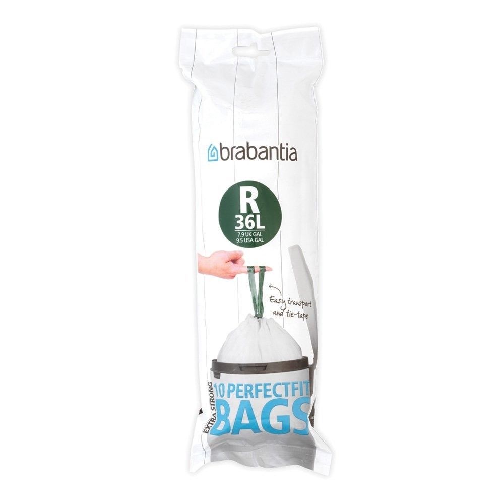 10 PZ SACCHETTI PATTUMIERA PERFECT FIT MOD.R 36 LT BIANCHI
