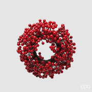 Corona Bacche Natalizia Piccola D22 Rossa EDG