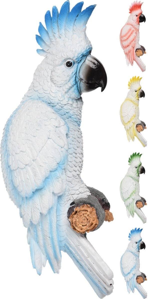PAPPAGALLO SU TRONCO 34CM MODELLO ASSORTITO