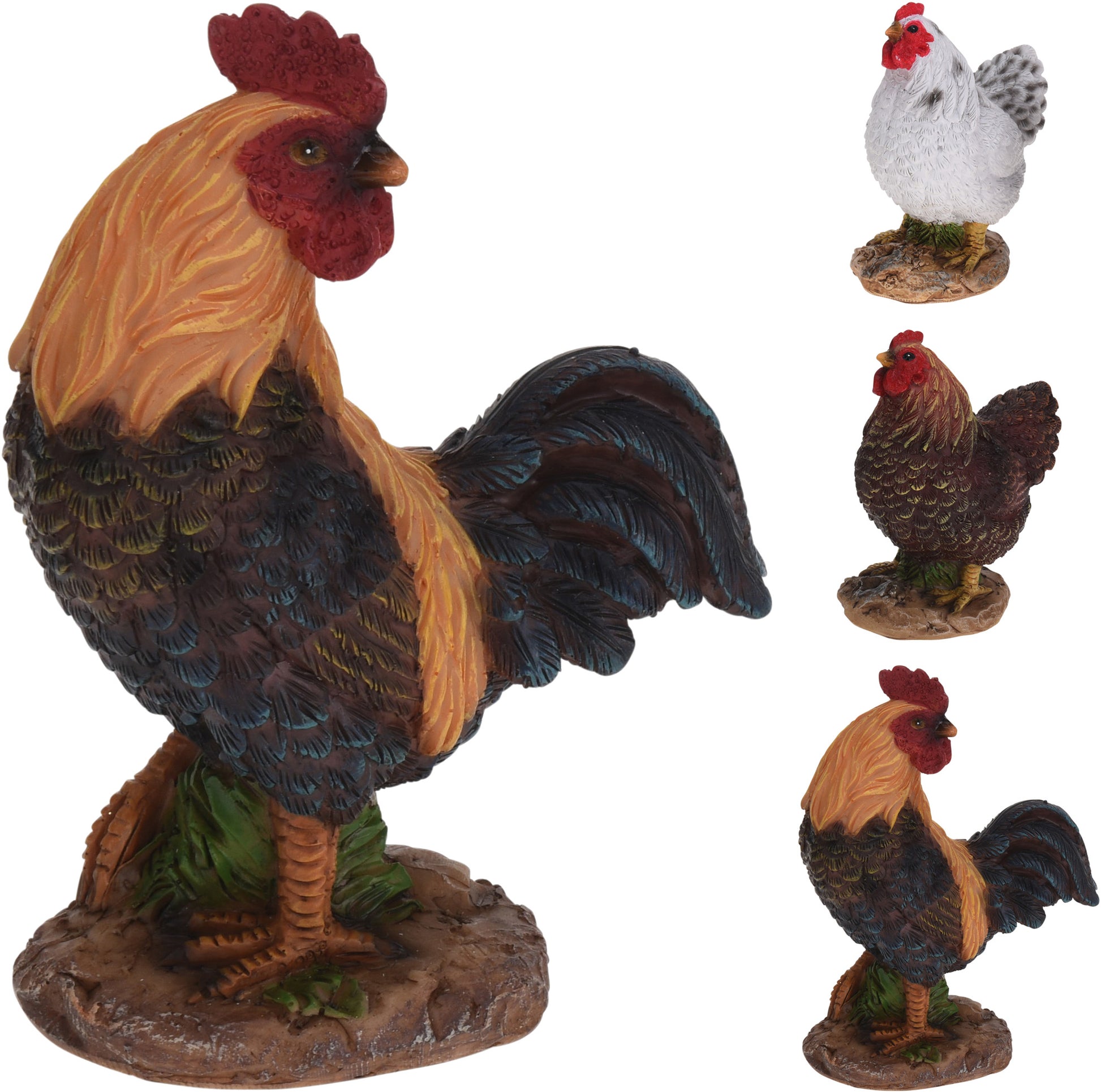 OFFERTA 2 PZ DECORAZIONE GALLINA 10CM MODELLO ASSORTITO