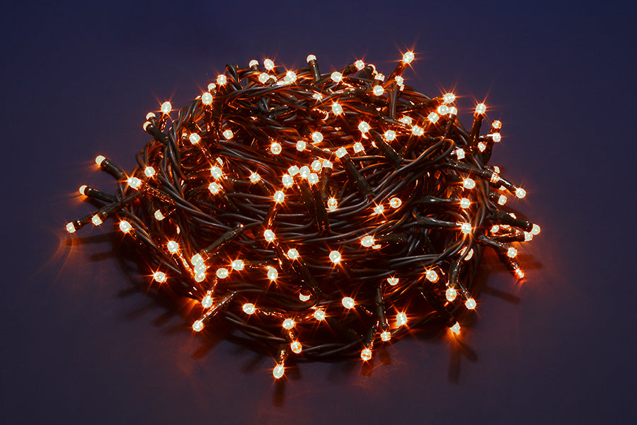 LUCI DI NATALE 500 LED BIANCO CALDO 8 GIOCHI DI LUCE