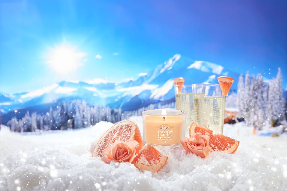 YANKEE CANDLE Candela in vetro Slopeside Spritz