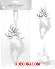 OFFERTA 3 DECORAZIONI APPENDIBILI RENNA