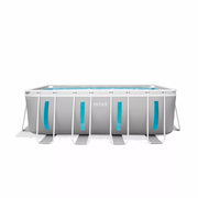 Intex Piscina Rettangolare Prisma Frame Clearview 26770NP Grigio Chiaro