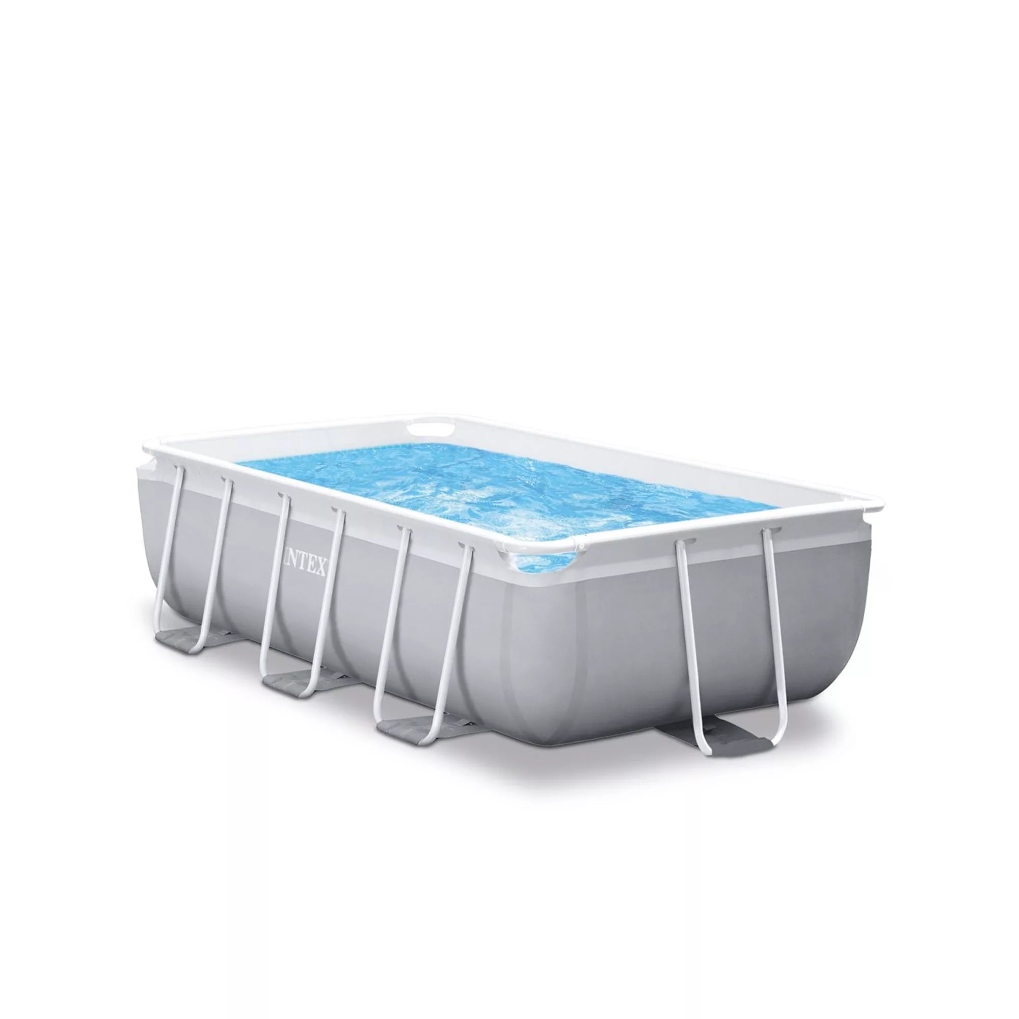 Intex Prisma Frame Rechteckpool 300 cm x 175 cm x 80 cm Grau
