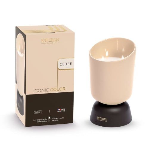 Esteban-Paris Candela Profumata Ricaricabile Iconic Color 700 g - Cedro