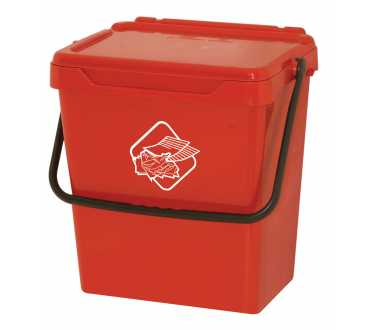 CASSONETTO PER RACCOLTA DIFFERENZIATA ROSSO 30LT