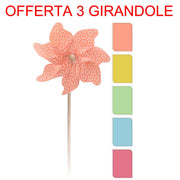 OFFERTA 3 GIRANDOLE A VENTO 55X22CM COLORI ASSORTITI