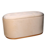 PUFF CONTENITORE VELLUTO CREMA CM82X42H4 1