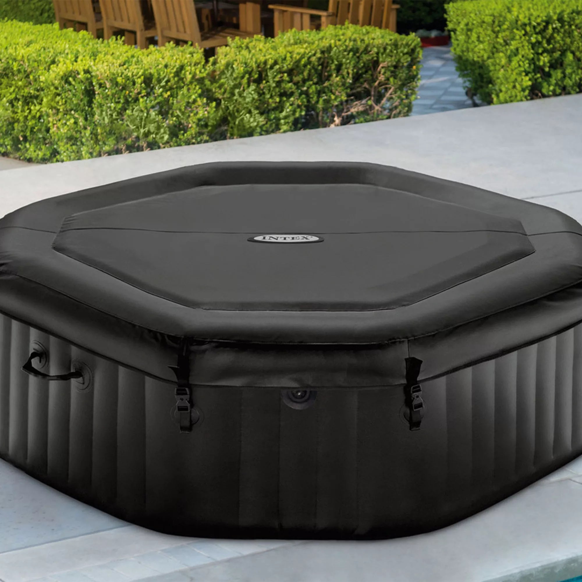 Spa Intex Jet &amp; Bubble Deluxe 6 places noir