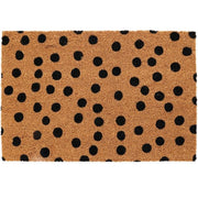 Zerbino in fibra di cocco con stampa a pois, 59 x 39 cm, marrone/nero