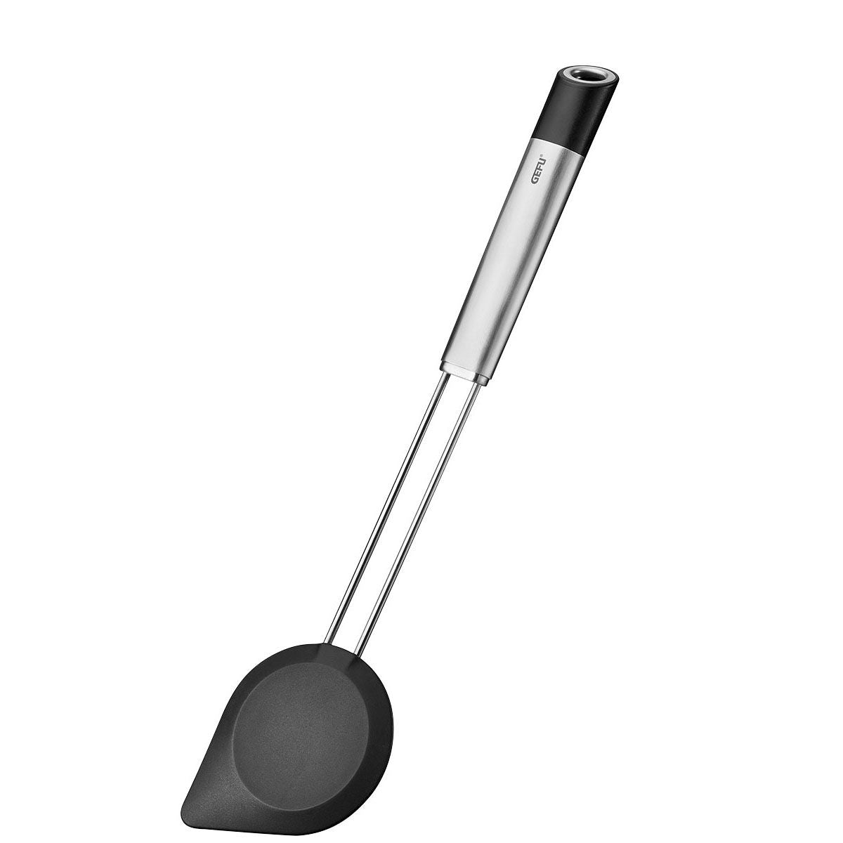 Cucchiaio da Cucina PRIMELINE Silicone Acciaio Inox 30 cm Nero Argento Gefu