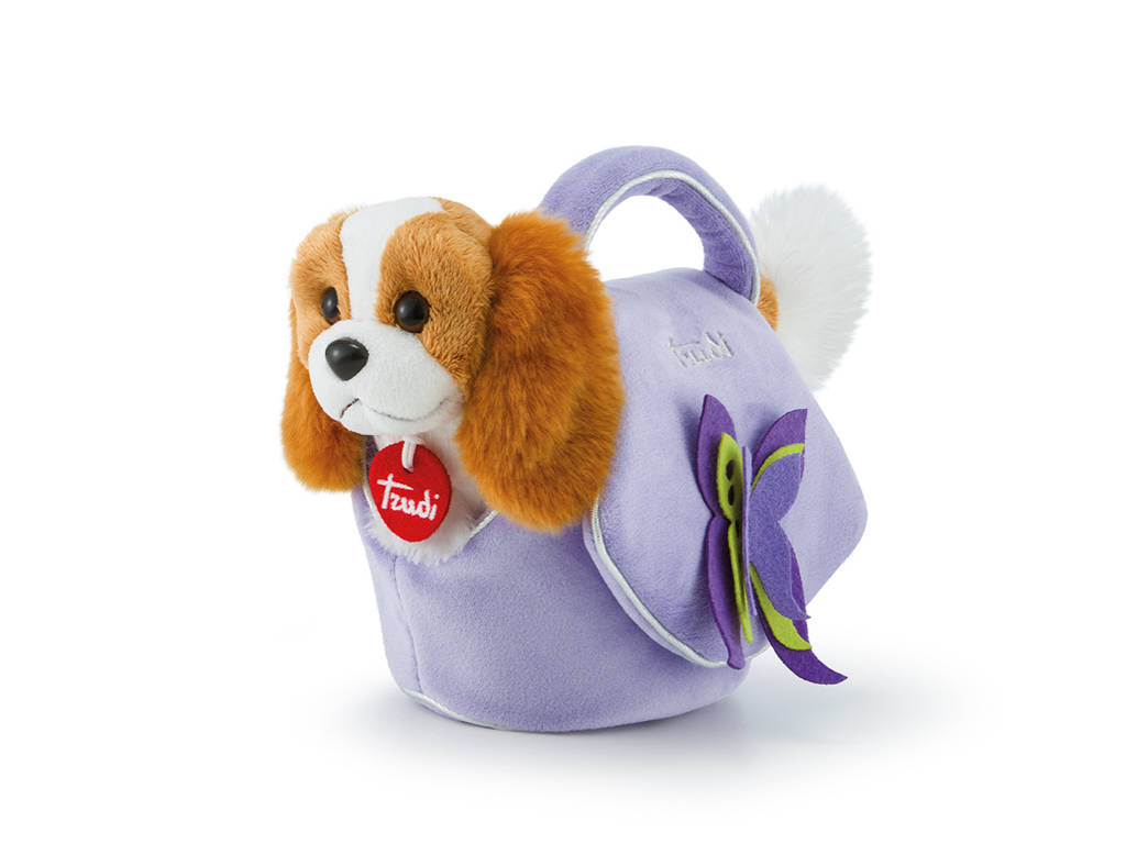 PELUCHE CAGNOLINO BORSETTA LILLA FARFA