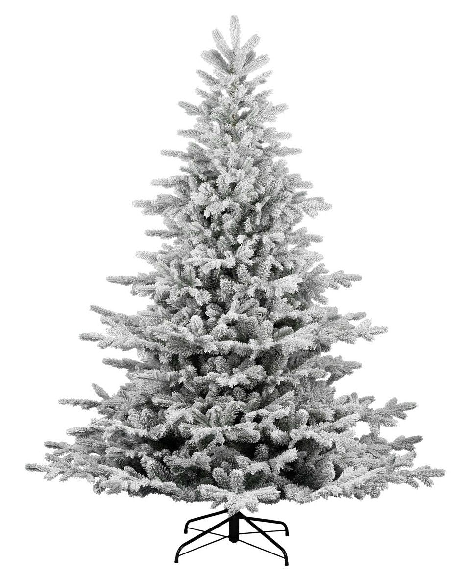 Albero di Natale Abete Maiorca floccato 210 cm Innevato