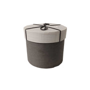 OFFERTA 3 PZ SCATOLA REGALO TONDA BEIGE/TORTORA 13 CM