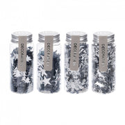 OFFERTA 4 BARATTOLI  DECORAZIONI 40 GR CAD. ARGENTO ASSORTITI