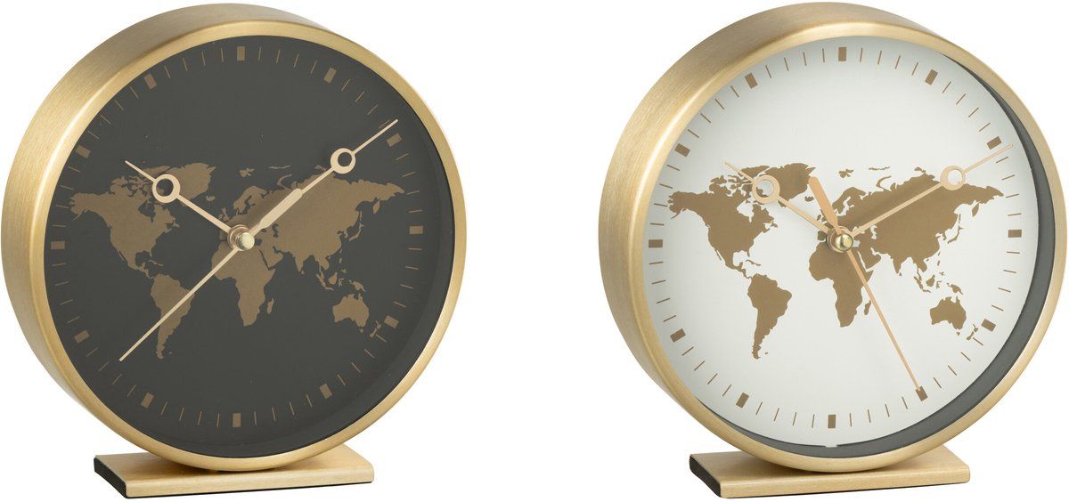 Orologio Carta Geografica 15x4.3x15.6 cm Nero/Oro Modello Assortito