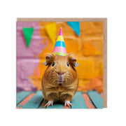 Ohh Deer Biglietto di auguri "Guinea Pig Birthday" (157 x 157 x 1,5 mm), kraft/multicolore