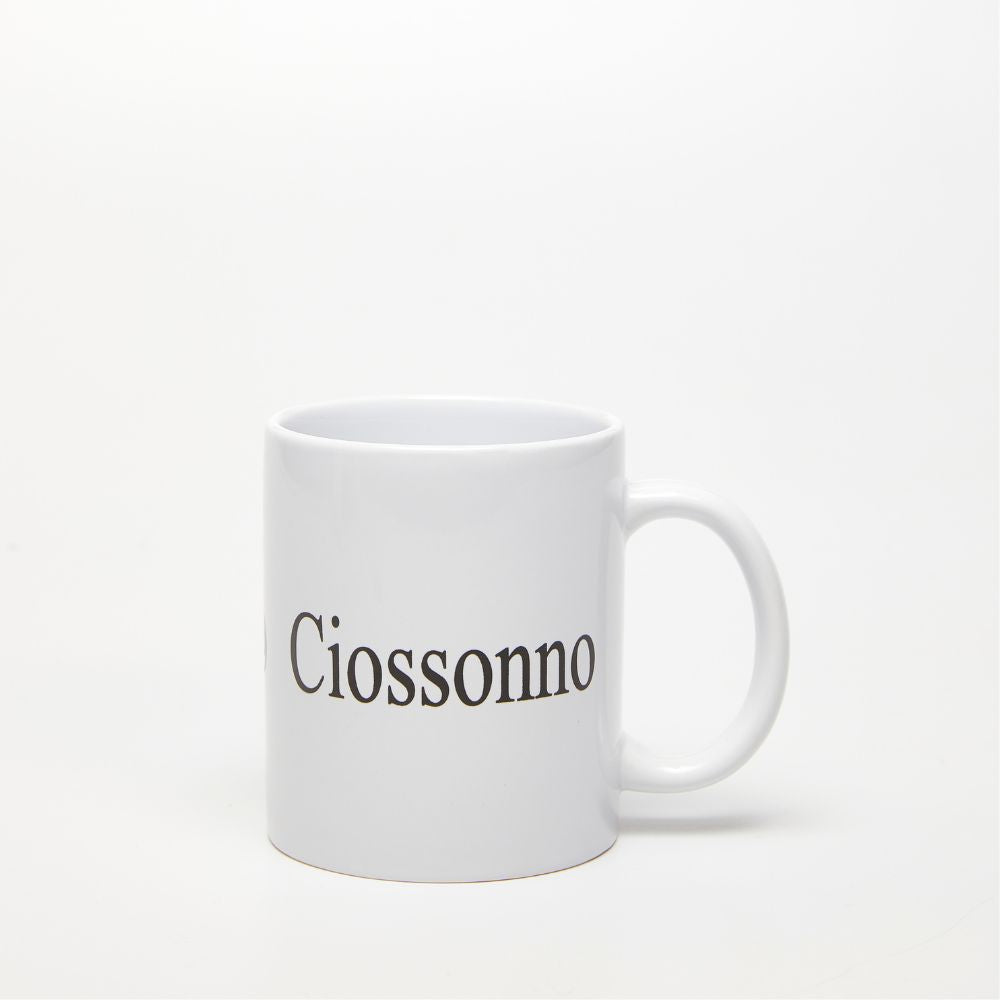 Mug Ceramica con Manico Stampa Ciossonno 325ml  Bianco Mat PIU FORTY