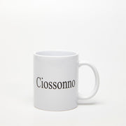 Mug Ceramica con Manico Stampa Ciossonno 325ml  Bianco Mat PIU FORTY
