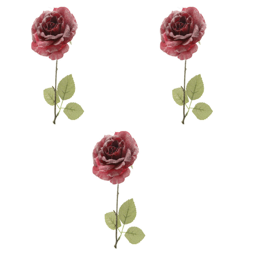 OFFERTA 3 ROSE INNEVATE 45CM ROSSO