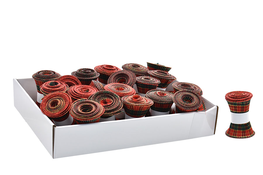 NASTRO NATALIZIO 12CMX1,8M VERDE/ROSSO