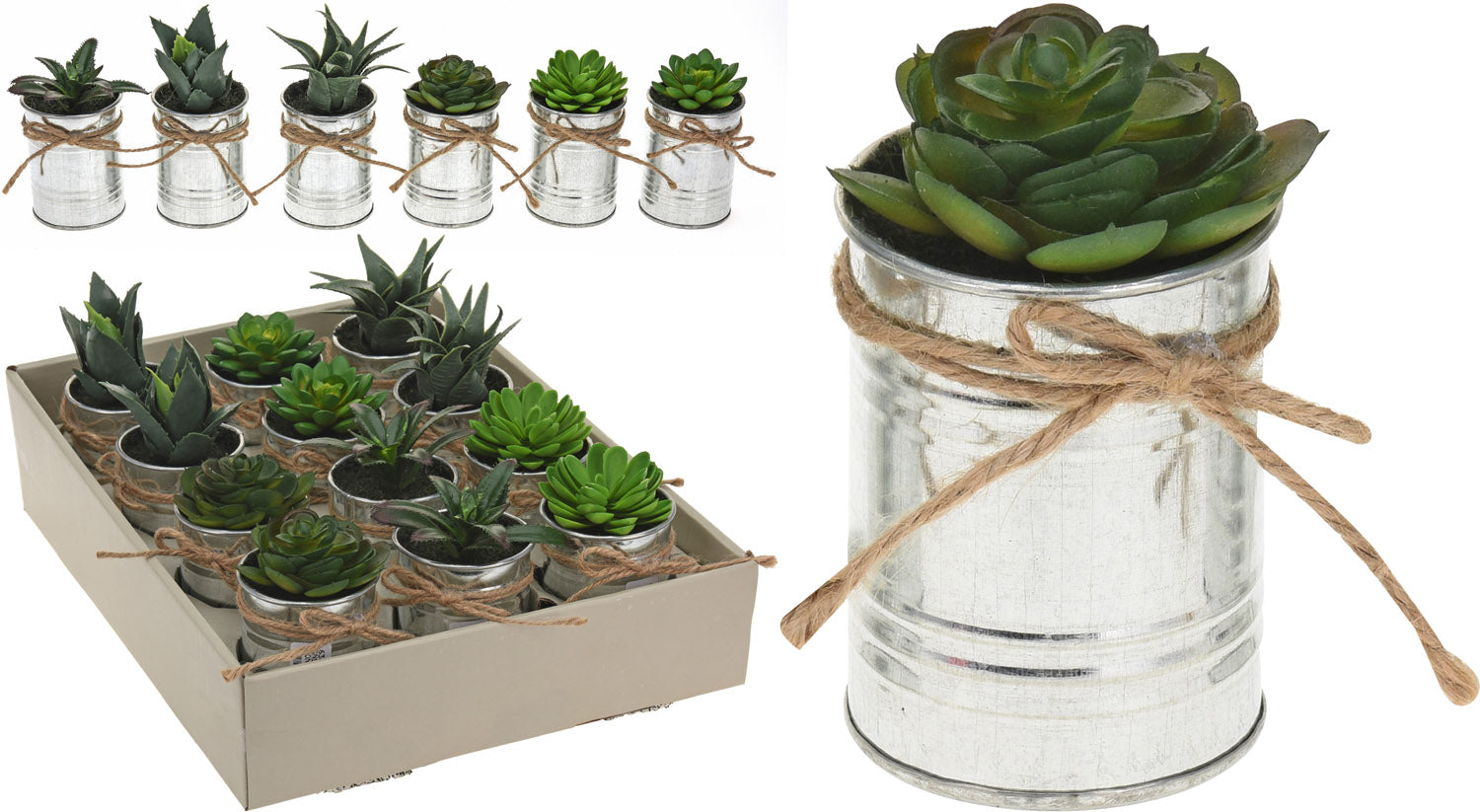 SUCCULENTE ARTIFICIALE IN VASO 7X12CM MODELLO ASSORTITO