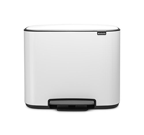 PATTUMIERA CON PEDALE 11+23L DUE SCOMPARTI BIANCO