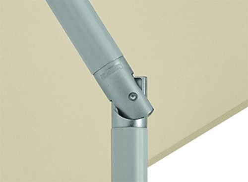 OMBRELLONE SHELL TURN QUADRATO BIANCO 250X200x255CM