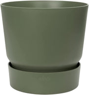 VASO GREENVILLE ROUND 18CM LEAF GREEN