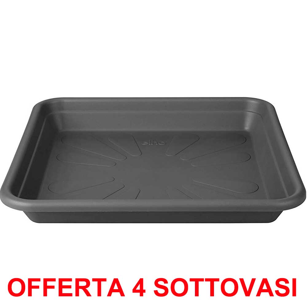 OFFERTA 4 SOTTOVASO UNIVERSAL SAUCER SQUARE 20CM ANTRACITE