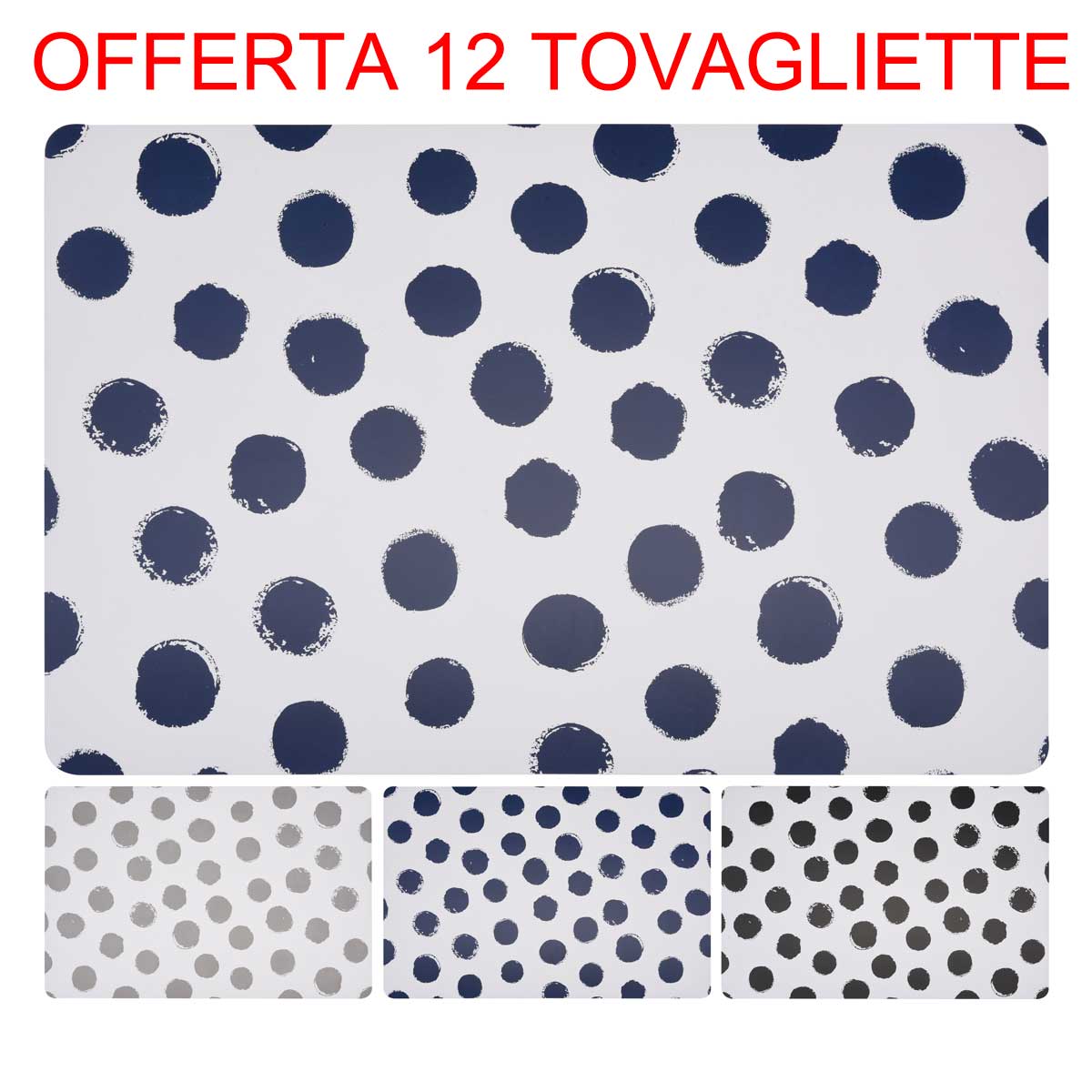OFFERTA 12 TOVAGLIETTE AMERICANE DA COLAZIONE 43X28CM ASSORTITE