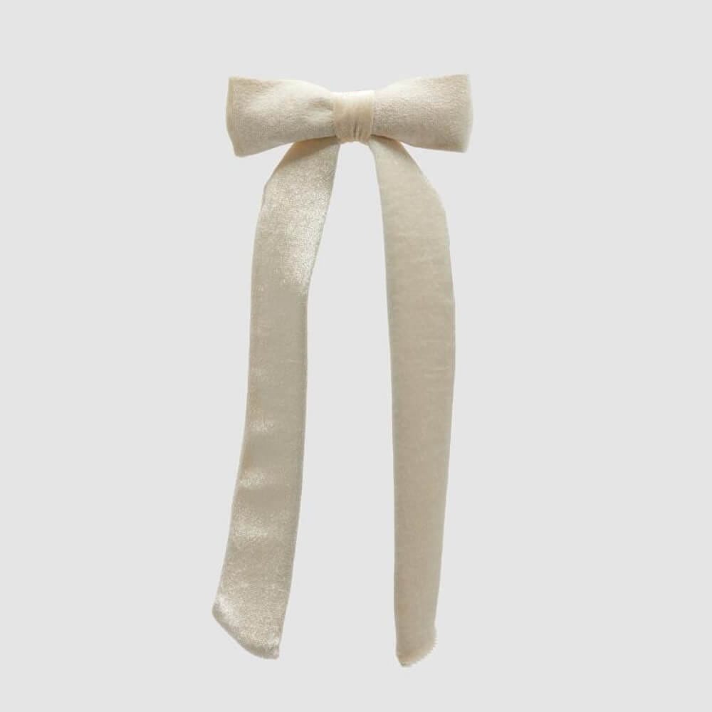 Fiocco Velluto Avorio con Clip H30 x L13 cm EDG