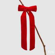 Fiocco Velluto Clip H30 L13 Rosso EDG