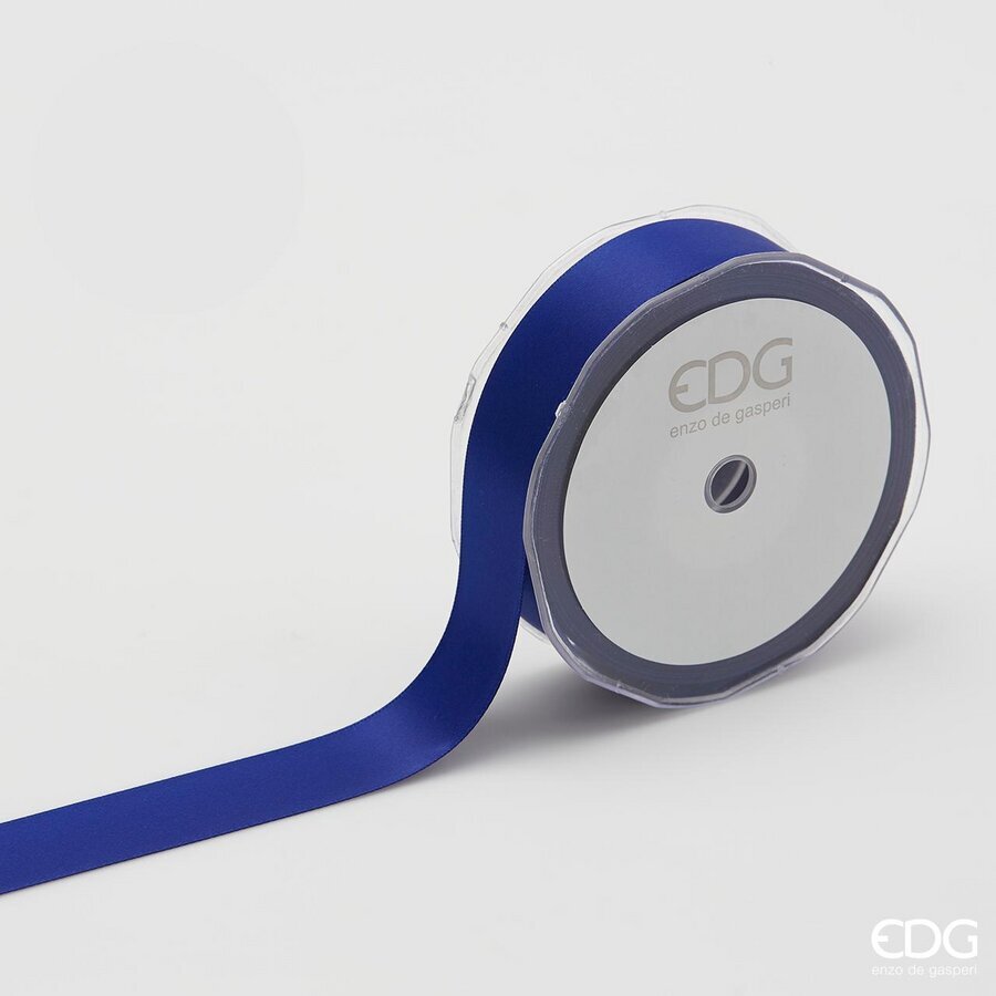 NASTRO PER PACCHI REGALO DOPPIO RASO 25MM 20MT BLU