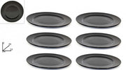 OFFERTA 6 SOTTOPIATTI CIRCOLARI NERI 33CM