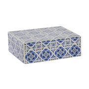 SCATOLA III IN LEGNO BLU LACCATO