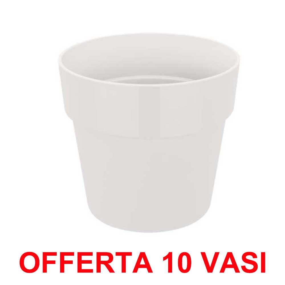 OFFERTA 10 VASO B.FOR ORIGINAL ROUND MINI 13CM WHITE