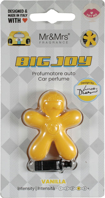 PROFUMATORE AUTO, BIG JOY GIALLO, FRAGRANZA VANIGLIA