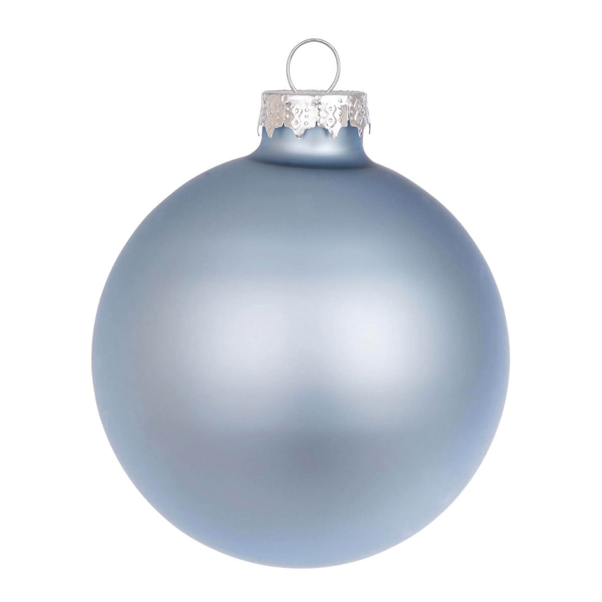 PALLINA DI NATALE IN VETRO D.8CM CELESTE OPACO