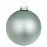PALLINA DI NATALE IN VETRO VERDE LAGO OPACO 10CM