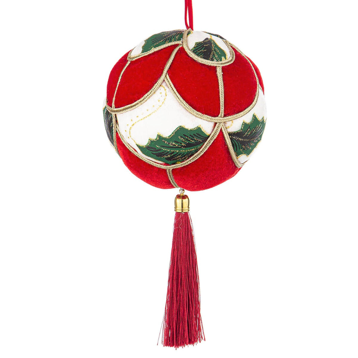 PALLINA DI NATALE JANICE C-NAPPA D.10CM ROSSO