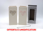 OFFERTA 6 UMIDIFICATORI IN CERAMICA CON CUORE PER TERMOSIFONI