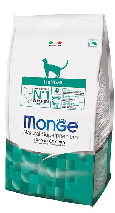 MONGE CIBO SECCO GATTO CROCCANTINI HAIRBALL 400 GR