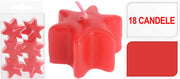 OFFERTA 18 CANDELE STELLA BIANCO ROSSO