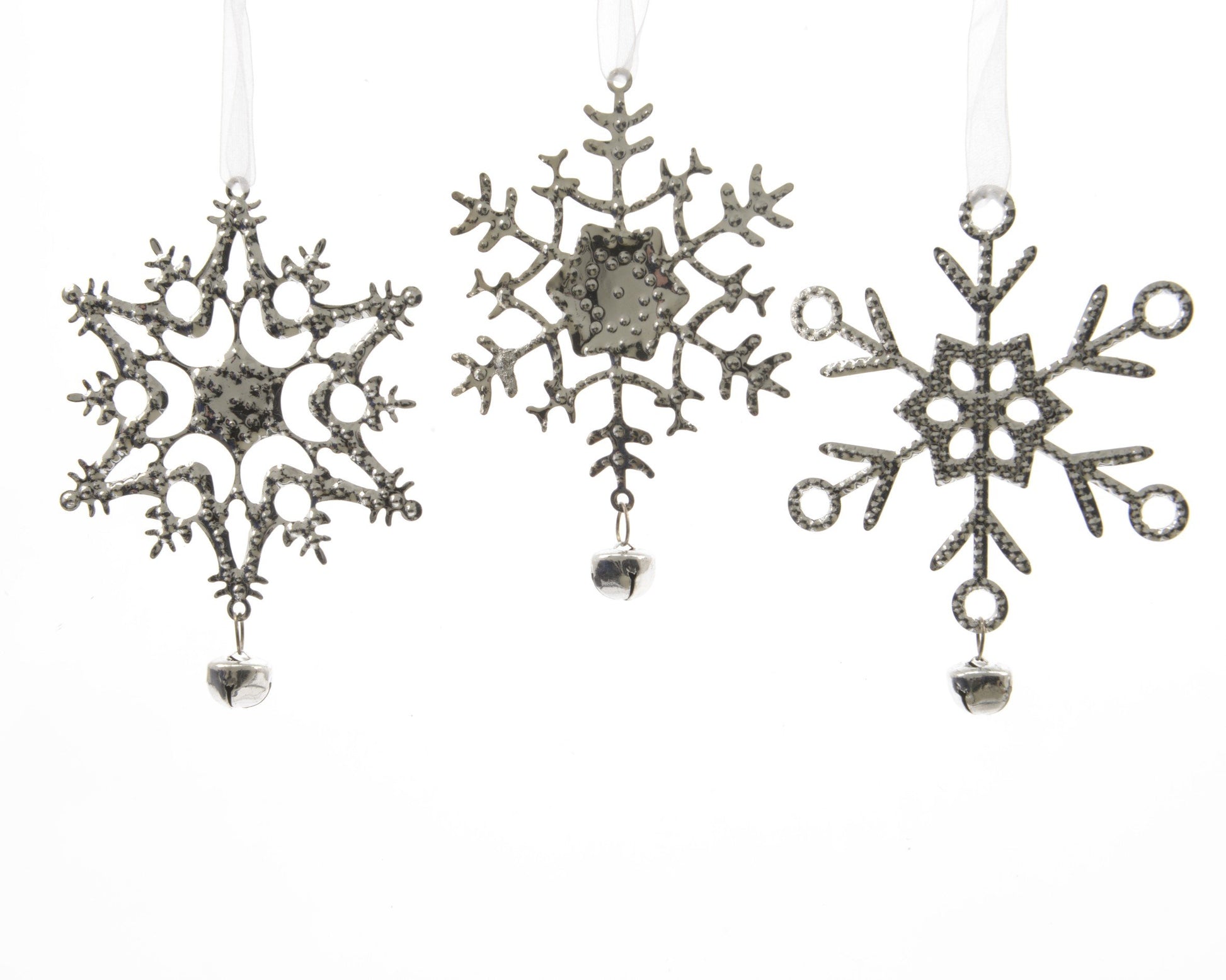 OFFERTA 3 FIOCCHI DI NEVE DA APPENDERE ARGENTO 10CM