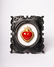 BLOGO Quadro Cuore Rosso/Oro 18,5xH21cm